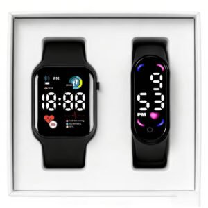 2pcs Square Watch + Smart band Set