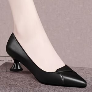 Pointed Toe Stiletto Heel Shallow Low-top Women's High Heels Comfortable and Elegant Mid-heeled Shoes Soft Soles and Soft Surfaces All-season Women's Shoes Comfortable and Versatile for Commuting and Gatherings, Women Shoes