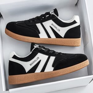 MAINALUN Men's Low-Top Sneakers - Upper & PVC Sole, Non-Slip Traction Suitable for Indoor/Outdoor Sports,, Travel, Work, Cushioned Round Toe for -Day, -Season Casual Sneakers for Daily Wear