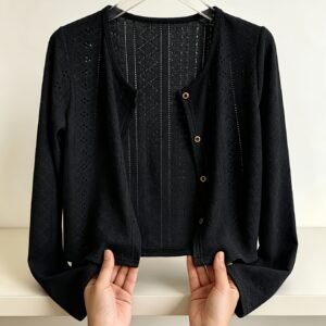 Women's Spring/Autumn Fashion Jacquard Casual Outerwear Shawl Cover-Up Cardigan Jacket