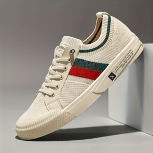 Men'S Summer Skateboarding Shoes | Trendy, Versatile, Durable, Non-Slip, Lightweight, Breathable, Fashionable Casual sneakers | MAINALUN, Mid Top, Fabric Upper, PVC Sole